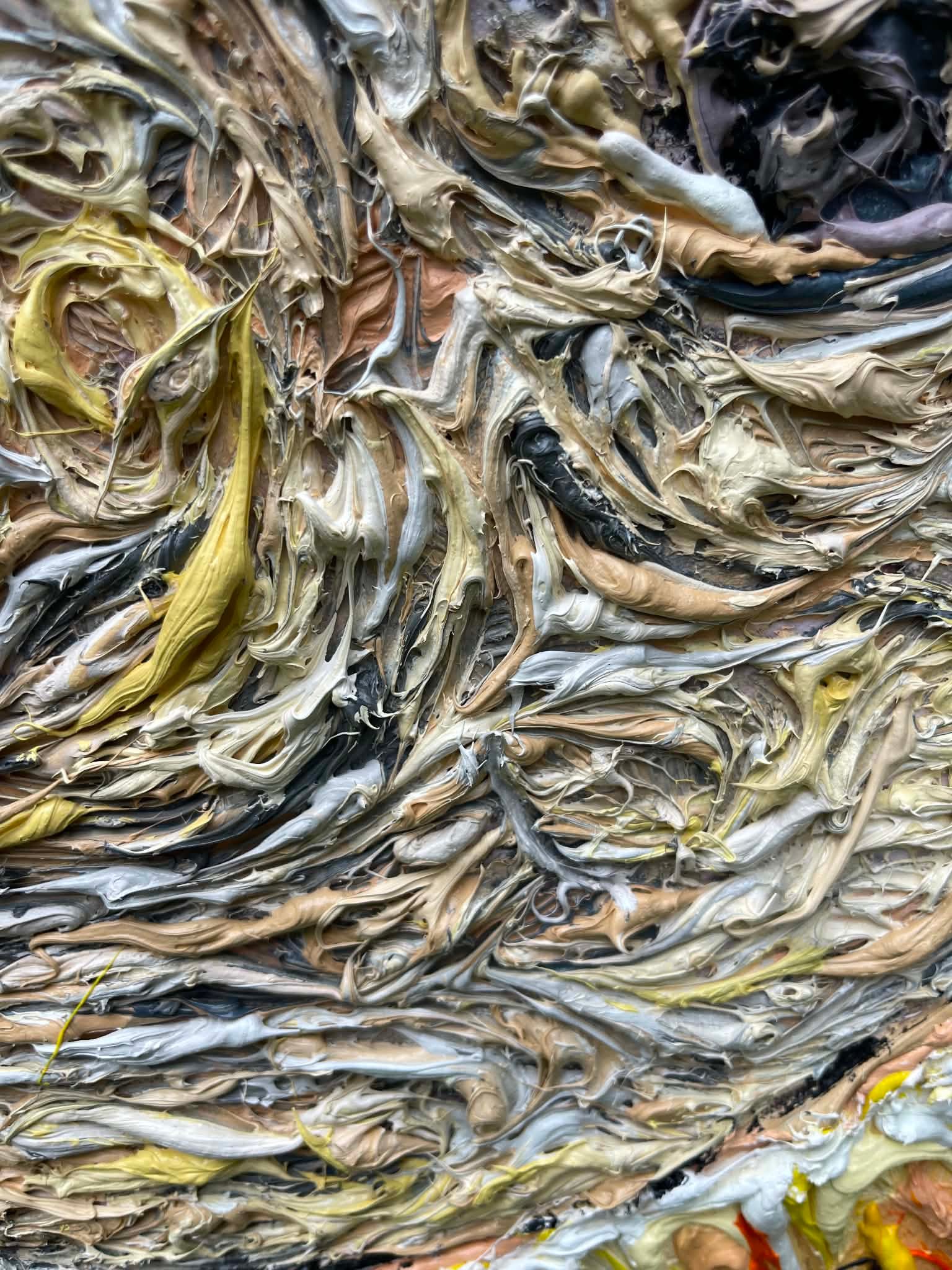 Zbliżenie grubego impasta TEALDOT