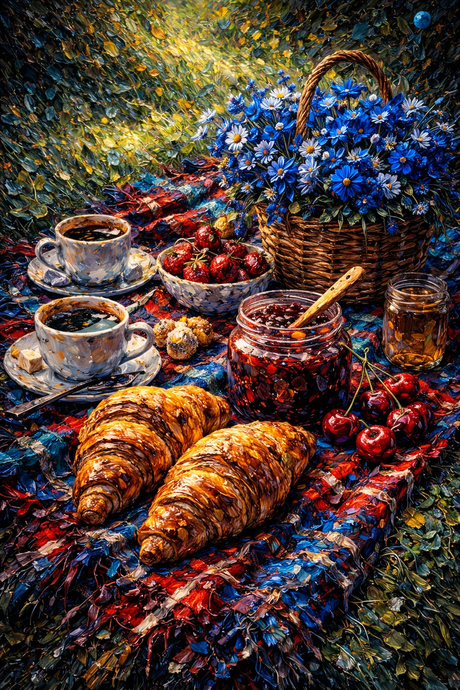 Poranek wśród chabrów